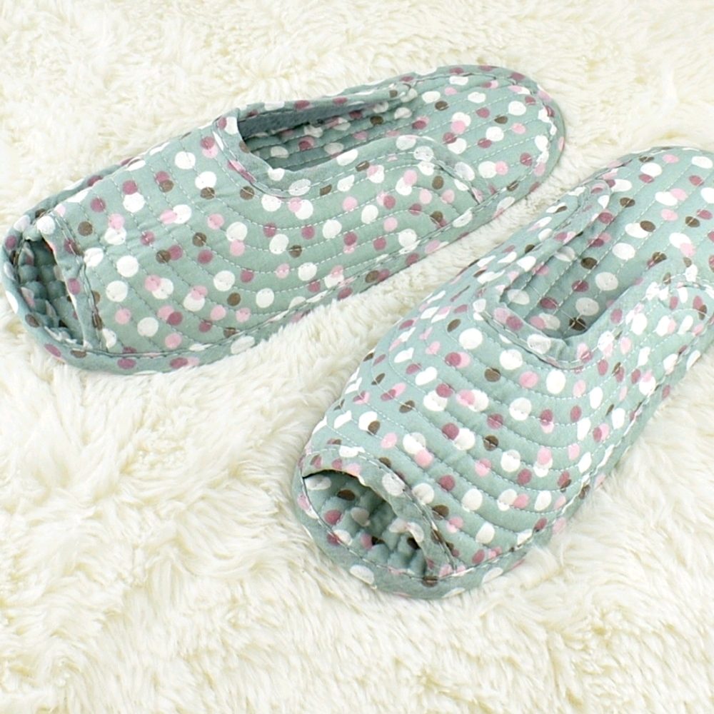 New cotton slippers polka dot